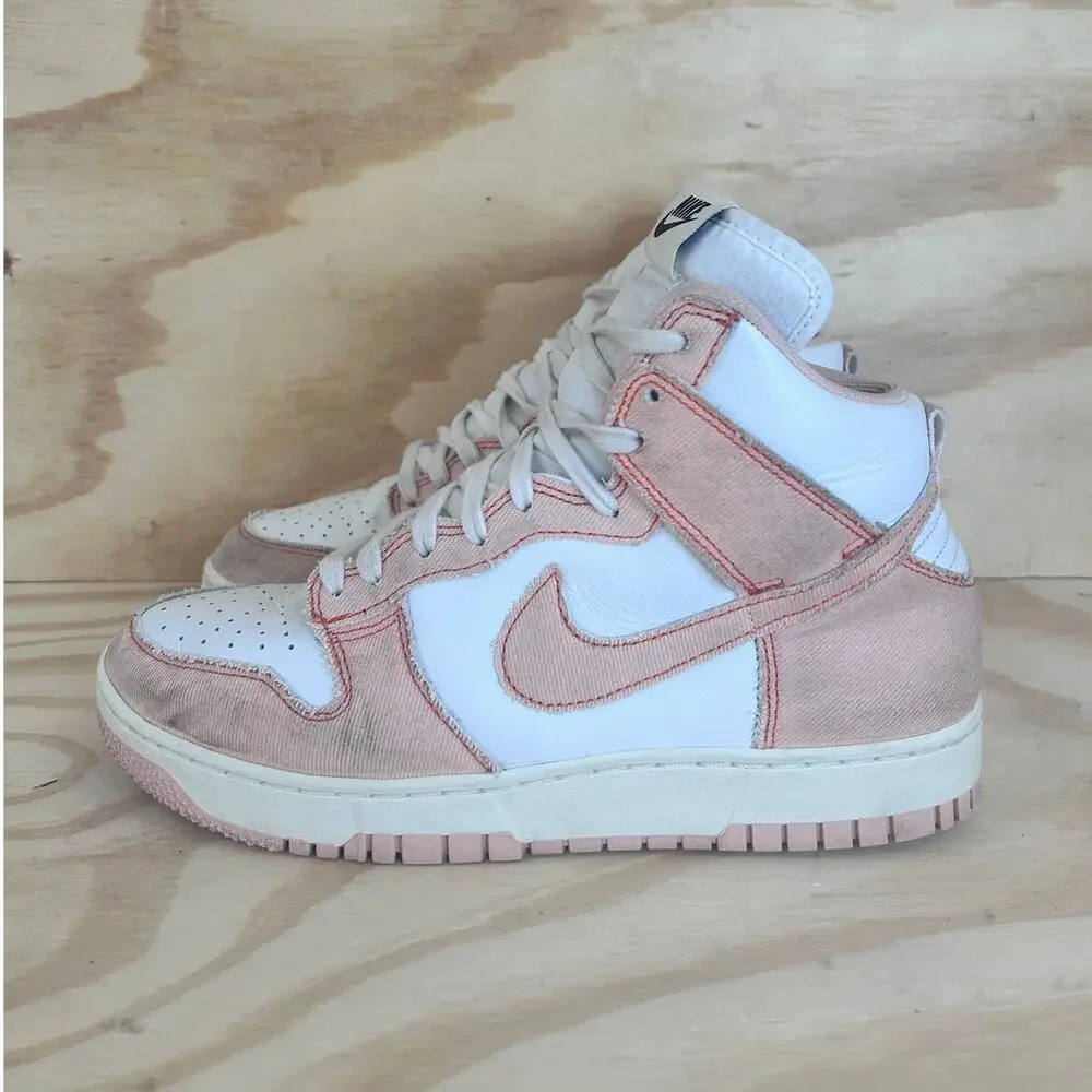 Nike - Dunk High 1985 - Sneakers - White/Pink - Women's - 10 - DV1143-800